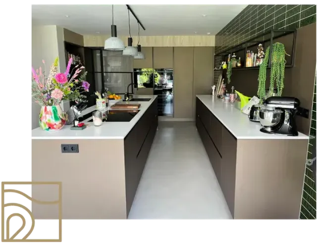 Keuken met kookeiland op maat gemaakt door Spruit Maatwerk Interieur Woerden